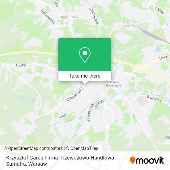 Карта Krzysztof Garus Firma Przewozowo-Handlowa Sumatra