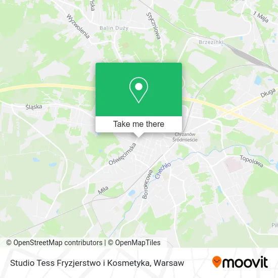 Карта Studio Tess Fryzjerstwo i Kosmetyka
