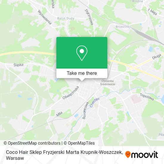 Coco Hair Sklep Fryzjerski Marta Krupnik-Woszczek map