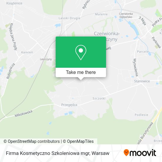 Firma Kosmetyczno Szkoleniowa mgr map