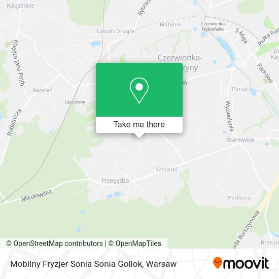 Mobilny Fryzjer Sonia Sonia Gollok map