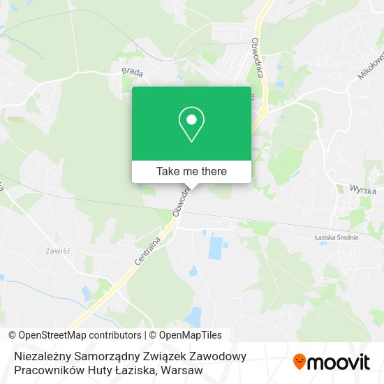 Niezależny Samorządny Związek Zawodowy Pracowników Huty Łaziska map