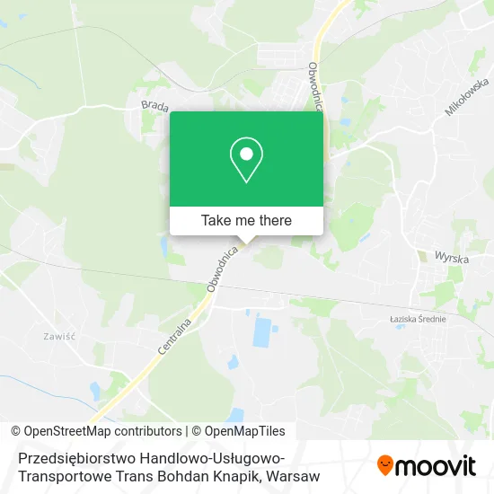 Карта Przedsiębiorstwo Handlowo-Usługowo-Transportowe Trans Bohdan Knapik