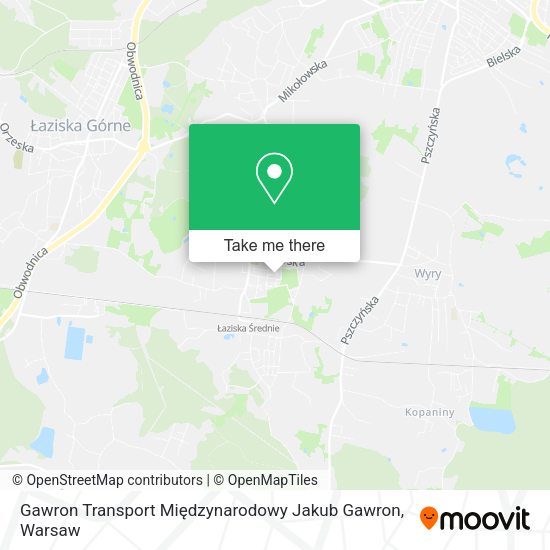 Gawron Transport Międzynarodowy Jakub Gawron map