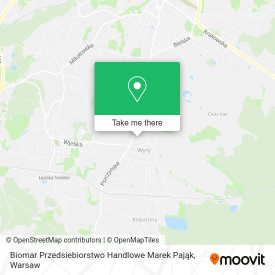 Biomar Przedsiebiorstwo Handlowe Marek Pająk map