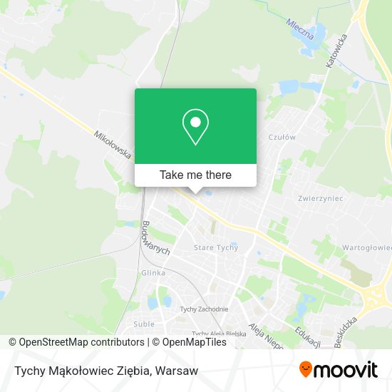 Tychy Mąkołowiec Ziębia map