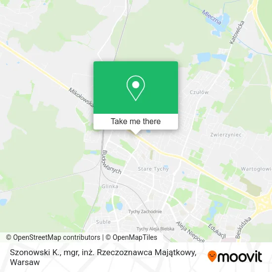Карта Szonowski K., mgr, inż. Rzeczoznawca Majątkowy