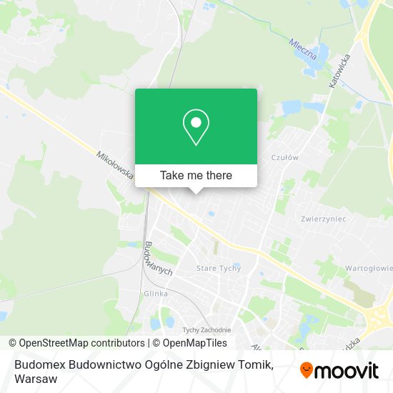 Budomex Budownictwo Ogólne Zbigniew Tomik map