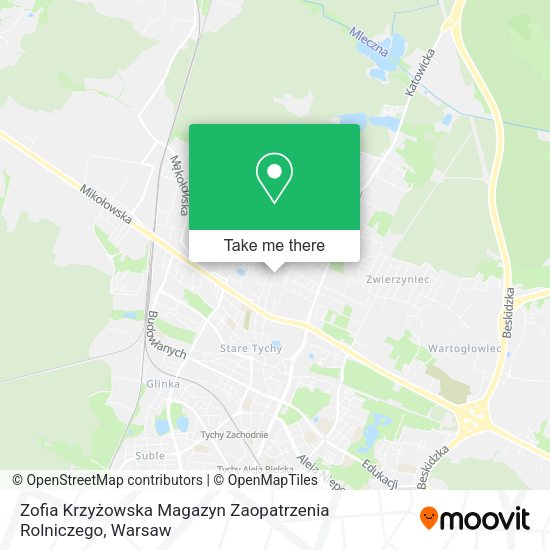 Zofia Krzyżowska Magazyn Zaopatrzenia Rolniczego map