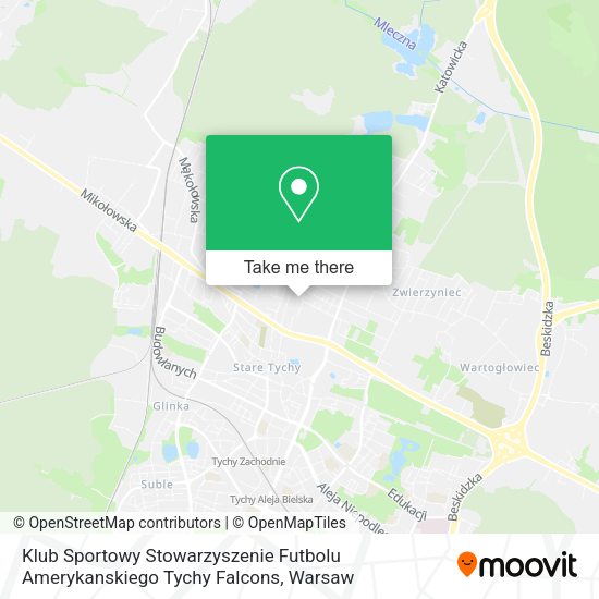 Klub Sportowy Stowarzyszenie Futbolu Amerykanskiego Tychy Falcons map