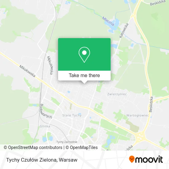 Карта Tychy Czułów Zielona