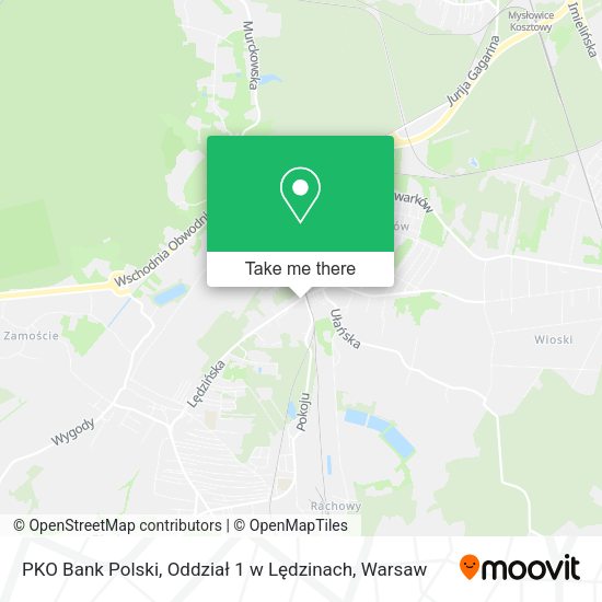 PKO Bank Polski, Oddział 1 w Lędzinach map