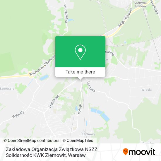 Zakładowa Organizacja Związkowa NSZZ Solidarność KWK Ziemowit map