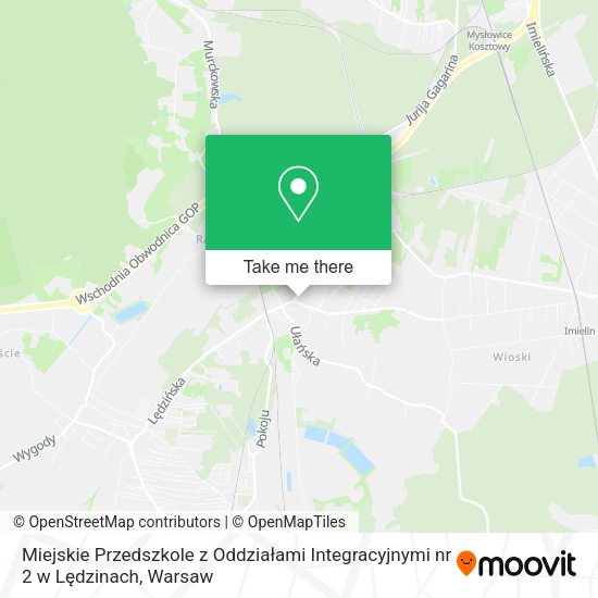 Miejskie Przedszkole z Oddziałami Integracyjnymi nr 2 w Lędzinach map