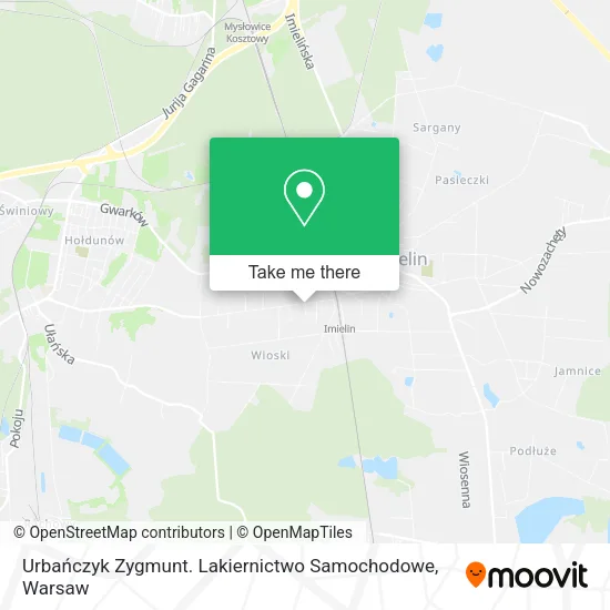 Карта Urbańczyk Zygmunt. Lakiernictwo Samochodowe