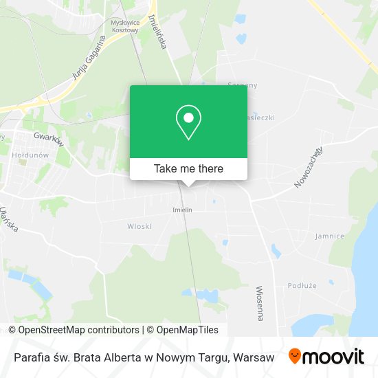 Parafia św. Brata Alberta w Nowym Targu map