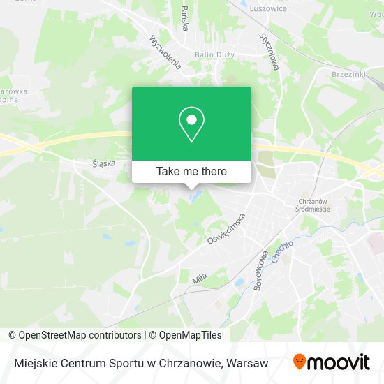 Miejskie Centrum Sportu w Chrzanowie map