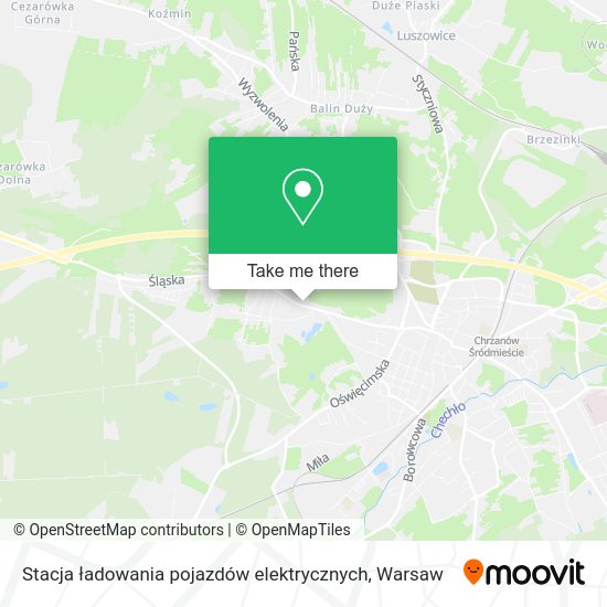 Stacja ładowania pojazdów elektrycznych map