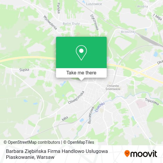 Barbara Ziębińska Firma Handlowo Usługowa Piaskowanie map