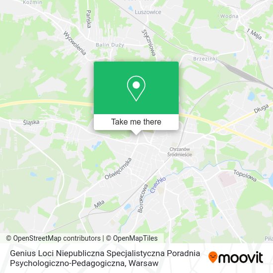 Genius Loci Niepubliczna Specjalistyczna Poradnia Psychologiczno-Pedagogiczna map