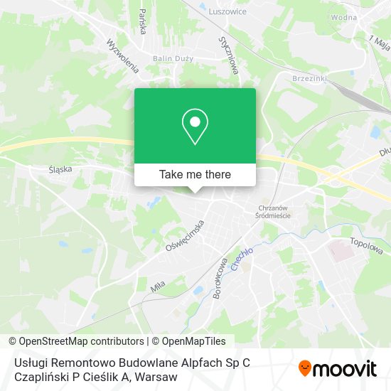 Usługi Remontowo Budowlane Alpfach Sp C Czapliński P Cieślik A map