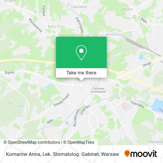 Komarów Anna, Lek. Stomatolog. Gabinet map