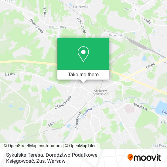 Sykulska Teresa. Doradztwo Podatkowe, Księgowość, Zus map