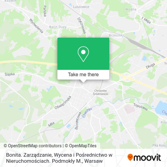 Bonita. Zarządzanie, Wycena i Pośrednictwo w Nieruchomościach. Podmokły M. map