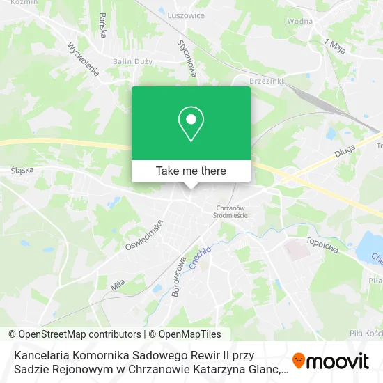 Kancelaria Komornika Sadowego Rewir II przy Sadzie Rejonowym w Chrzanowie Katarzyna Glanc map