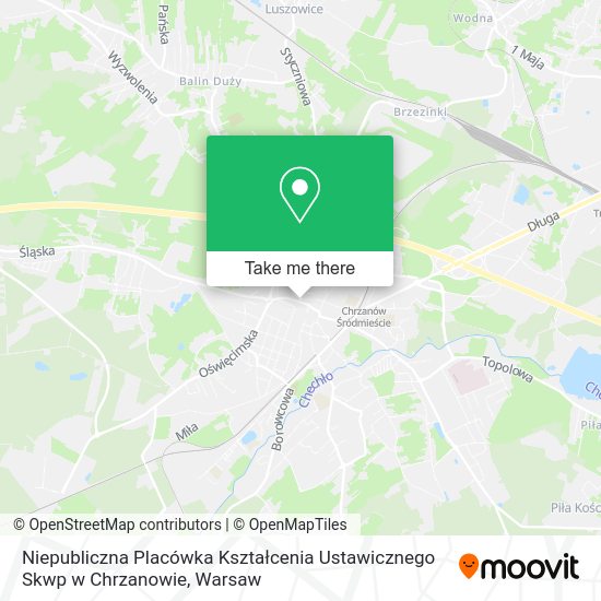 Niepubliczna Placówka Kształcenia Ustawicznego Skwp w Chrzanowie map