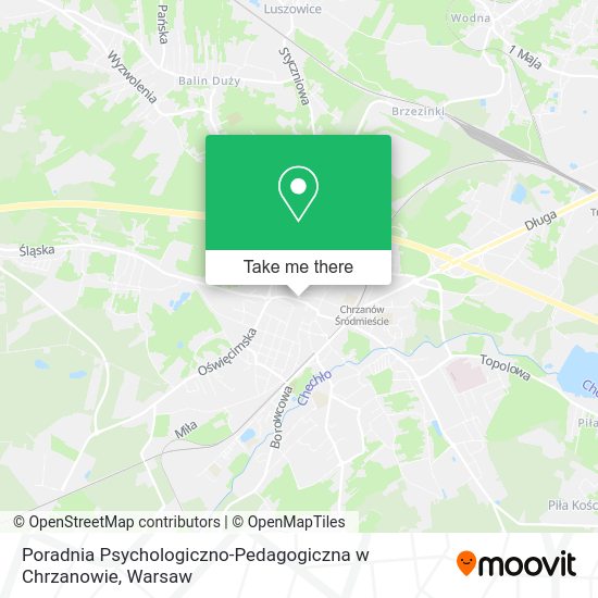 Карта Poradnia Psychologiczno-Pedagogiczna w Chrzanowie