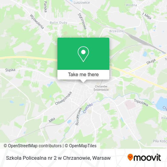 Szkoła Policealna nr 2 w Chrzanowie map