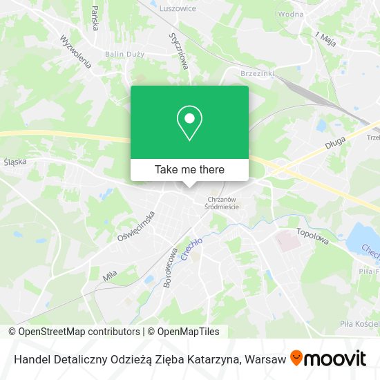 Handel Detaliczny Odzieżą Zięba Katarzyna map