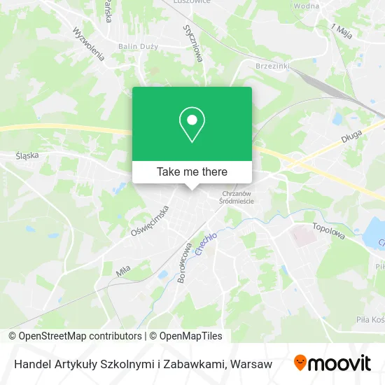 Карта Handel Artykuły Szkolnymi i Zabawkami