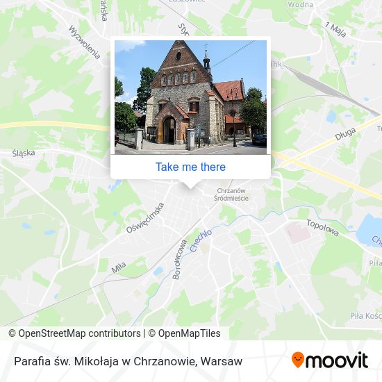 Parafia św. Mikołaja w Chrzanowie map