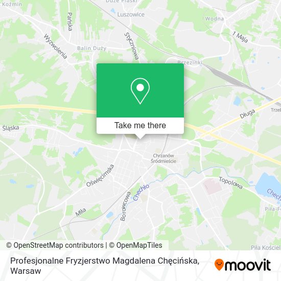 Profesjonalne Fryzjerstwo Magdalena Chęcińska map