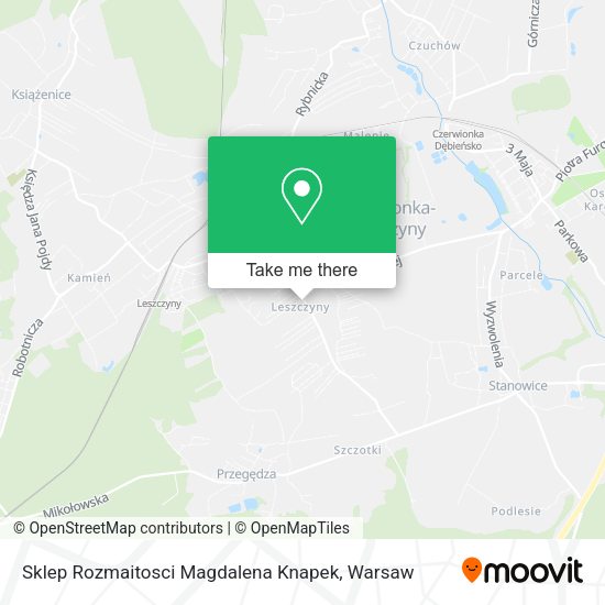 Sklep Rozmaitosci Magdalena Knapek map