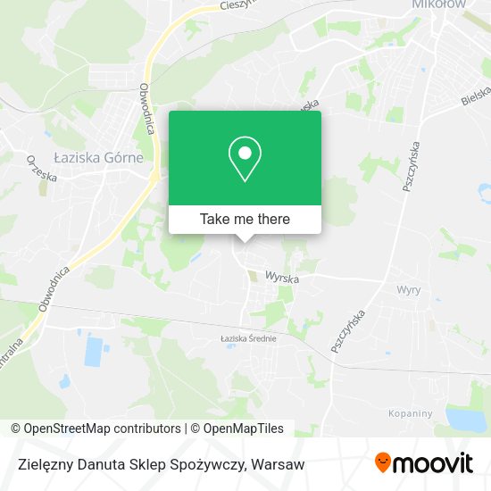 Zielęzny Danuta Sklep Spożywczy map