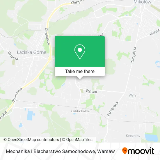 Карта Mechanika i Blacharstwo Samochodowe