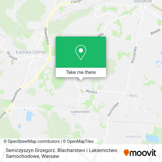 Semczyszyn Grzegorz. Blacharstwo i Lakiernictwo Samochodowe map