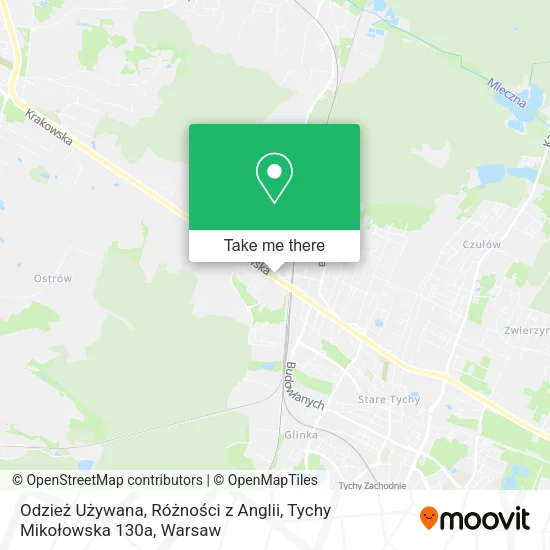 Odzież Używana, Różności z Anglii, Tychy Mikołowska 130a map