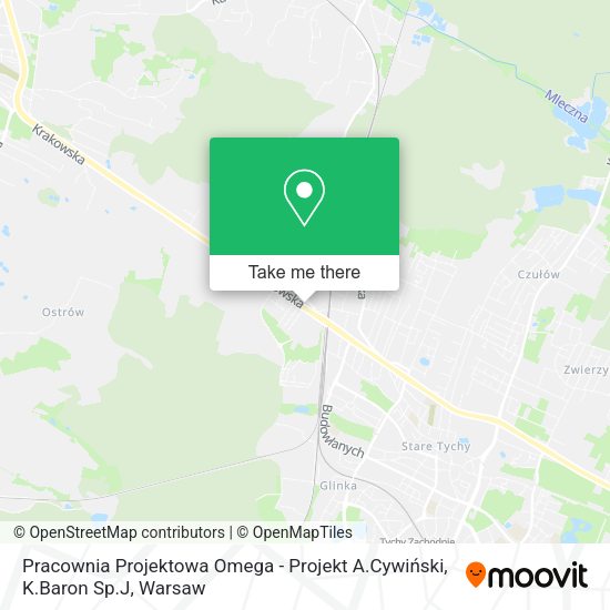 Pracownia Projektowa Omega - Projekt A.Cywiński, K.Baron Sp.J map