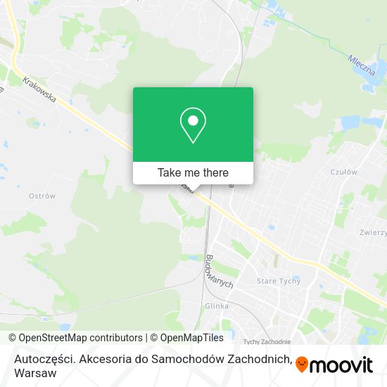 Карта Autoczęści. Akcesoria do Samochodów Zachodnich