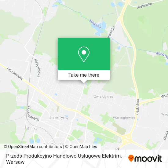Карта Przeds Produkcyjno Handlowo Uslugowe Elektrim