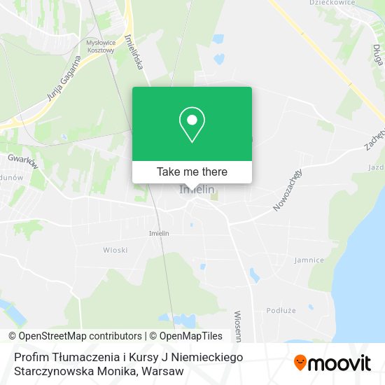 Profim Tłumaczenia i Kursy J Niemieckiego Starczynowska Monika map