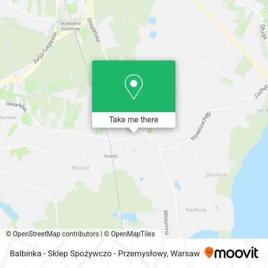 Карта Balbinka - Sklep Spożywczo - Przemysłowy
