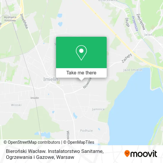 Bieroński Wacław. Instalatorstwo Sanitarne, Ogrzewania i Gazowe map