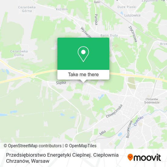 Przedsiębiorstwo Energetyki Cieplnej. Ciepłownia Chrzanów map