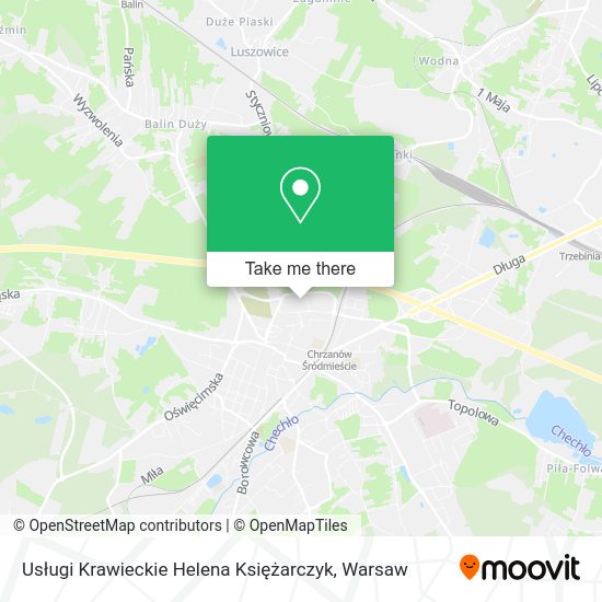 Usługi Krawieckie Helena Księżarczyk map