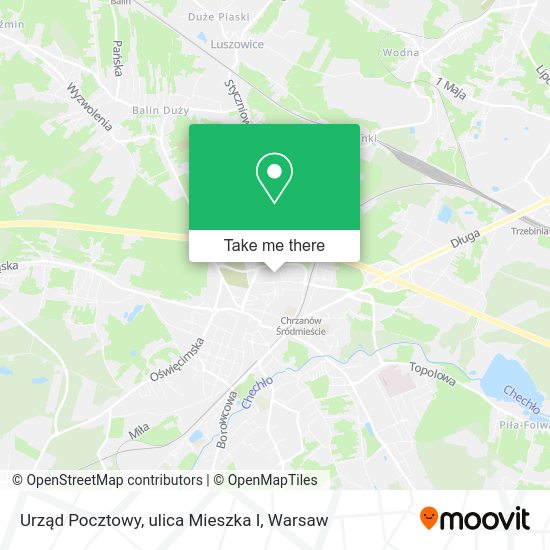 Urząd Pocztowy, ulica Mieszka I map